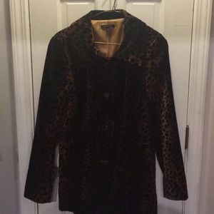 Velvet leopard blazer